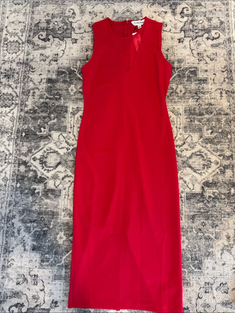 Th Drop- Hot Pink Midi Sheath Dress